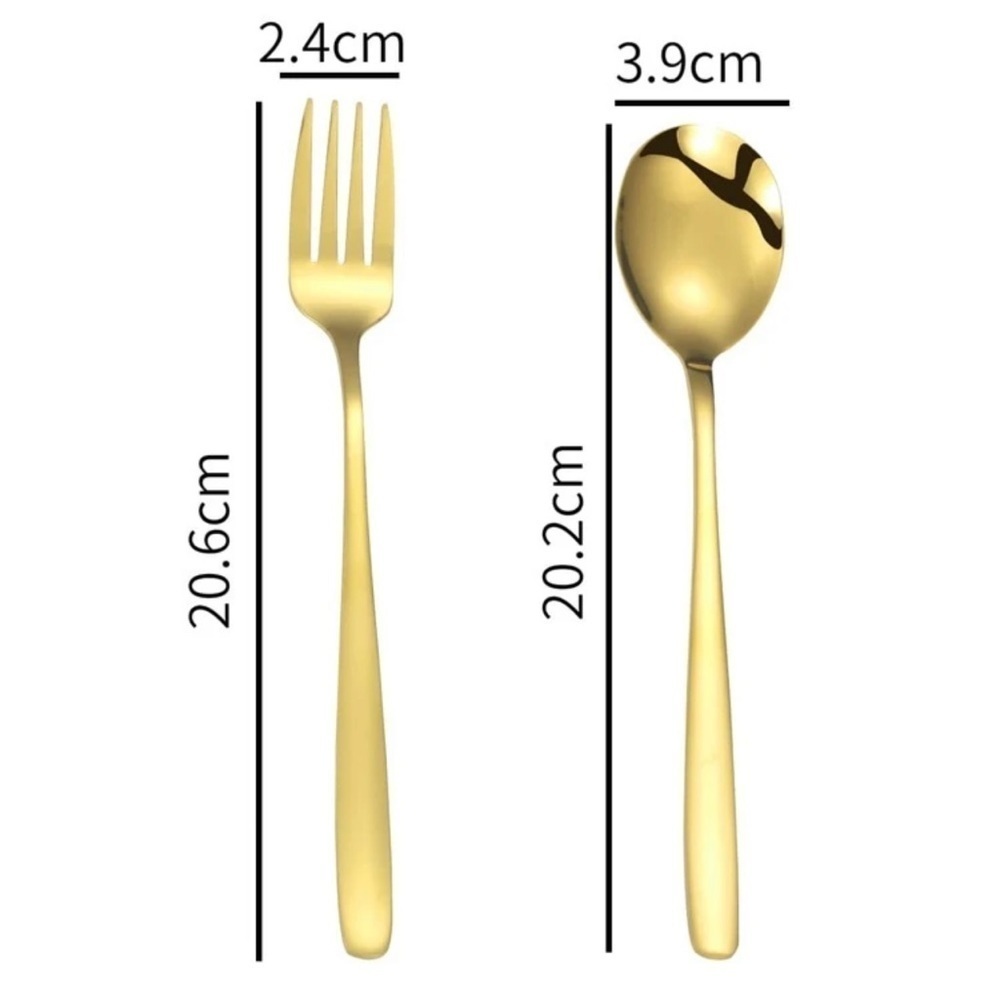 Pick 2/$25 NWOT 2pcs Cutlery Stainless Steel Double Set - Picture 2 of 3
